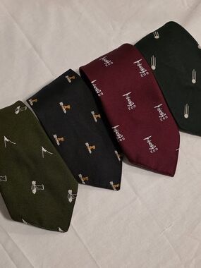 Lot Of 4 Vintage EOD Neckties Various Brands Excellent Condition Military 52"